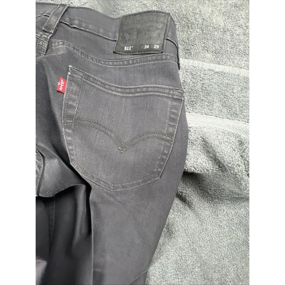 Levi's 511 Men‎ Jeans 34X30 Gray Denim Slim Fit 26